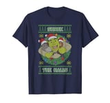 Shrek The Halls Holiday Text Pattern T-Shirt