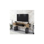 Azura Home Design - Meuble tv suspendu peti noyer 135 cm