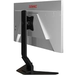 Duronic DM12D1 Monitor Arm Stand | Single PC Desk Mount | Height Adjustable | For One 17-27" Screen | Ergonomic | VESA 75/100 | Screens up to 8kg | Tilt +15° & -15°/Rotate 360°