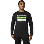 Fox Racing T- Shirt Kawasaki Stripes à Manches Longues Homme, Noir, s