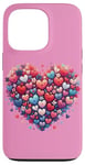 iPhone 13 Pro Cute Heart with Flowers and Hearts for Valentine's Day Case