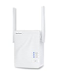 BrosTrend AC1200 WiFi Booster Range Extender, WPS Easy Setup WiFi Extender, 1200Mbps Wireless Signal Repeater, 1 Ethernet Port, Access Point, Wi-Fi Bridge, Dual Band of 5GHz & 2.4GHz, UK Plug