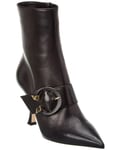 JIMMY CHOO ‘Magik' 90 Black Leather Ankle Boots Heels Size UK 4 Eu 37 Rrp £895