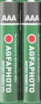 AAA RECHARGEABLE BATTERIES AGFA Ready to Use 600mAh - Dect Phones Solar Lights