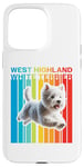 Coque pour iPhone 15 Pro Max West Highland White Terrier coloré