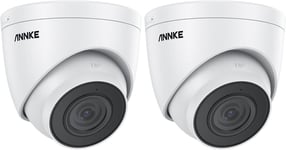 Lot De 2 Caméras De Surveillance Poe C500-5 Mp-Caméra Ip Extérieure Avec Microphone Intégré-Emplacement Pour Carte Sd De 256 Go (Sans Carte Sd)-Détection Des Personnes Et Des Véhicules -