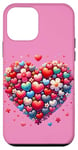 iPhone 12 mini Cute Heart with Flowers and Hearts for Valentine's Day Case