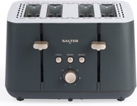 Salter 4 Slice Toaster Modern Marino Finish Defrost/Reheat/Cancel Function 1850W