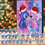 Lilo & Stitch tecknade figurer Jul Adventskalender 24st tecknade leksaker prydnad nedräkningskalender-sz3