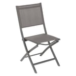 Chaise de jardin pliante Essentia - Gris wengé et marron tonka