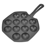 Egg Puff Pan Cast Iron Non-Stick High Strength 12 Hole Pancake Pan For