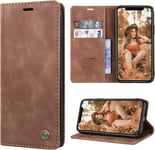 Pour Coque Iphone 11 Cuir Etui Iphone 11 Housse Premium Pu Portefeuille [Magnetique] [Porte Cartes] [Stand Fonction] Protection Coque Rabat Iphone 11 (6.1'') - Marron