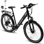 COLORWAY BK18 Vélo électrique, 27,5 × 2,8 Pouces EBike Vélo de Ville électrique pour Femmes et Hommes, avec Moteur 250W, 7 Vitesses, Batterie Lithium Amovible 36V 15Ah,Vie de la Batterie 35-90 km.