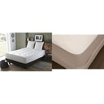 DODO | Surconfort de Matelas 160x200 | pour lit 2 Personnes | Fabriqué en France | Surconfort Confortloft | Gonflant et Moelleux | Lavable en Machine à 40°c + Protege Matelas DODO Matelasse Confort