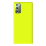 Coque silicone unie Mat Jaune compatible Samsung Galaxy Note 20 - Neuf