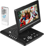 Lecteur Dvd Hd Portable De 9 Pouces, Lecteur Vid?o Dvd ? ?cran Large Lcd Rotatif ? 270 Degr?s Compatible Avec Avi Evd Dvd, Svcd, Vcd, Cd, Cd-R/Rw Et Mpeg-4 Pour Voiture En Plein Air(Eu)