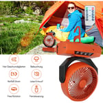 Vingo - Ventilateur de Camping avec LED,4 Vitesses,3 Paramètres de Luminosité,Batterie 20000 mAh,pour Maison Bureau Voiture et Activités Plein