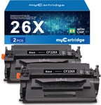 Cf226X 26X Toner Compatible Pour Hp 26X Avec Hp Laserjet Pro M402Dn Avec Hp Laserjet Pro Mfp-M426Dw Pour Hp 26X Cf226X 26A Cf226A Toner (2 Noir)[DYJ070620]