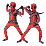 Barns Deadpool Superhjälte Halloween Party Cosplay Kostym 140 cm