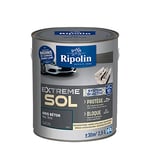 RIPOLIN - Peinture Sol Intérieur & Extérieur Extrême - Haute Résistance - Gris Béton RAL7015-2,5 Litres