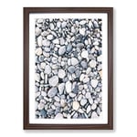 Big Box Art Pebbles Painting Framed Wall Art Picture Print Ready to Hang, Walnut A2 (62 x 45 cm)