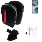 Shoulder bag / holster + earphones for Motorola Moto G62 5G Belt Pouch Case
