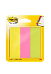 Märkflik Post-it Notes gul, rosa, grön 25x76mm