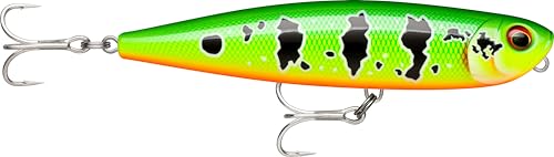 Rapala - Leurre de Pêche Precision Xtreme Pencil Exo Construction Plastique - Leurre Mer Flottant - Profondeur de Nage Surface - Taille 10,7cm / 21g - Fabriqué en Estonie - Hot Peacock Bass