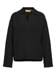 JJXX Women's Jxariella Polo Neck Knit Sn Jumper, Black, S