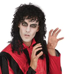 Adults Michael Jackson Wig Halloween Thriller Mens Fancy Dress Costume Accessory