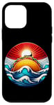 Coque pour iPhone 12 mini Funny Taco Beach Waves Coucher de soleil