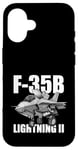 Coque pour iPhone 16 F-35B Dessin animé amusant avions de chasse militaire