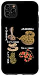 Coque pour iPhone 11 Pro Max Différents types de serpents pour les amateurs de serpents Reptile Zoo