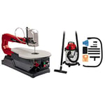 Einhell Scie à chantourner TC-SS 405 E (120 W, Longueur de lame 127 mm, Dimensions de la table 408 x, Livré avec lames) + aspirateur synchro 20L TC-VC 1820 SA