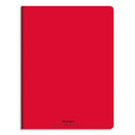 - Cahier éco piqué couverture polypro 32 pages 17x22 cm 90g grands carreaux rouge