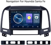 QXHELI Navigation GPS Android Navigation GPS Mirror Lien TPMS OBD AUX WiFi USB BT Internet Tethering Voiture Bluetooth Radio HD Écran Tactile pour Hyundai Santa Fe Tucson