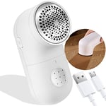 Garstor Fabric Shaver, Electric Lint Remover, USB Rechargeable Wool Defuzzer, Cordless Sweater Shaver, Debobbler for Clothes (2.0 Pro,White)