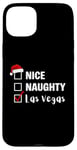 Coque pour iPhone 15 Plus Nice Naughty Las Vegas - Père Noël amusant jeu de Noël