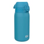 Ion8 Gourde Isotherme Enfant, Inox, 320ml, Anti-Fuite, Facile à Ouvrir, Verrouillage Sécurisé, Lavable au Lave-Vaisselle, Poignée de Transport, Durable, Acier Inoxydable, Bleu