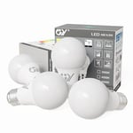 GY 4× Ampoule Detecteur de Mouvement et luminosité, 6.5W (Eq. 75W) 1050LM 6500K Blanc Froid, Ampoules LED E27 avec Capteur Crepusculaire, Fonctionnant Uniquement dans des Environnements Sombres