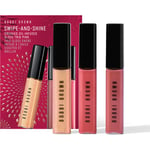 Bobbi Brown Holiday Swipe-and-Shine Crushed Oil-Infused Gloss Trio hydrating lip gloss set