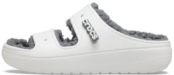 Crocs Chaussons Unisexes Classiques Cozzzy Plateforme Moelleux Sandales coulissantes, Blanc., 41/42 EU