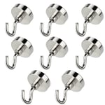 Magnetisk krok 8-pack Silver