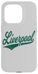 Coque pour iPhone 15 Pro Liverpool England Varsity SCRIPT Maillot de sport classique