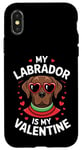 iPhone X/XS Chocolate Labrador My Valentines Hearts Day Dog Mom Dad Case