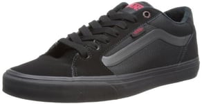 Vans Men's Faulkner Low-Top Trainers, Black/Red/Black, 5.5 UK