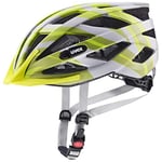 uvex Air Wing Cc - Casque Polyvalent Léger pour Hommes et Femmes - Réglage de la Taille Individuel - Doublure lavable - Grey - Lime Matt - 56-60 cm