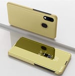 SWMGO® Mirror Plating Flip Case for Huawei Honor 20 Lite (Gold)