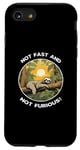 Coque pour iPhone SE (2020) / 7 / 8 Graphique amusant « Happy Lazy Sloth Not Fast And Not Furious »