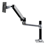 Ergotron LX Desk Monitor Arm, Tall Pole (polished aluminum)